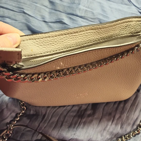 Kate Spade New York: Sm Polly Convertible Crossbody Chain Strap Purse Taupe Gray - Picture 5 of 10